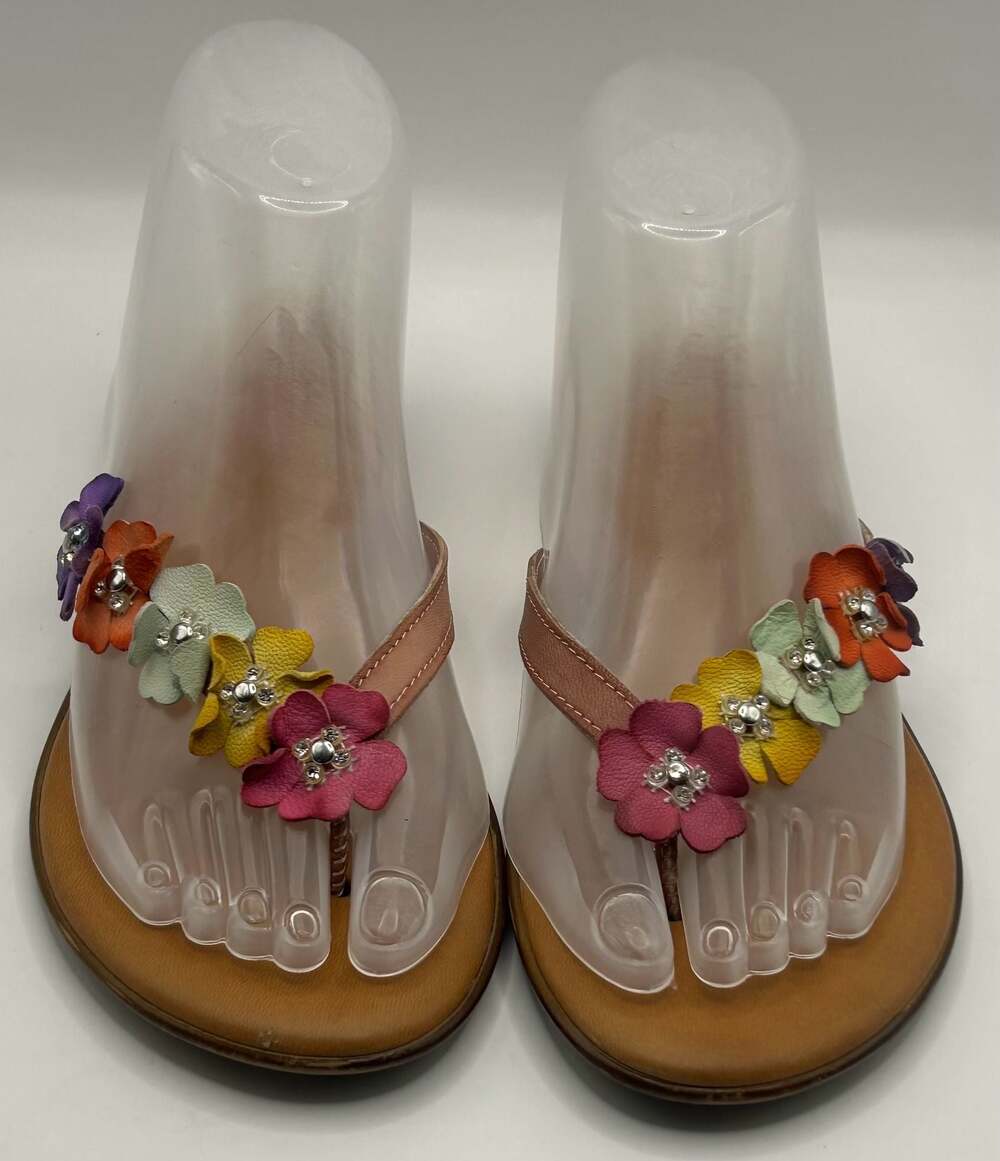 Italian Shoemakers Xolani Floral Rhinestone Wedge Sandals